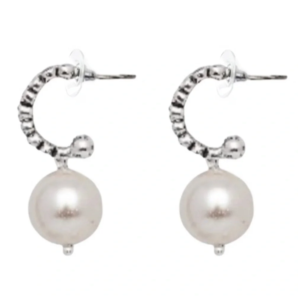 PREMIER DESIGNS • Girl’s Best Friend Four Way Style Earrings Huggie Hoops - Picture 2 of 9